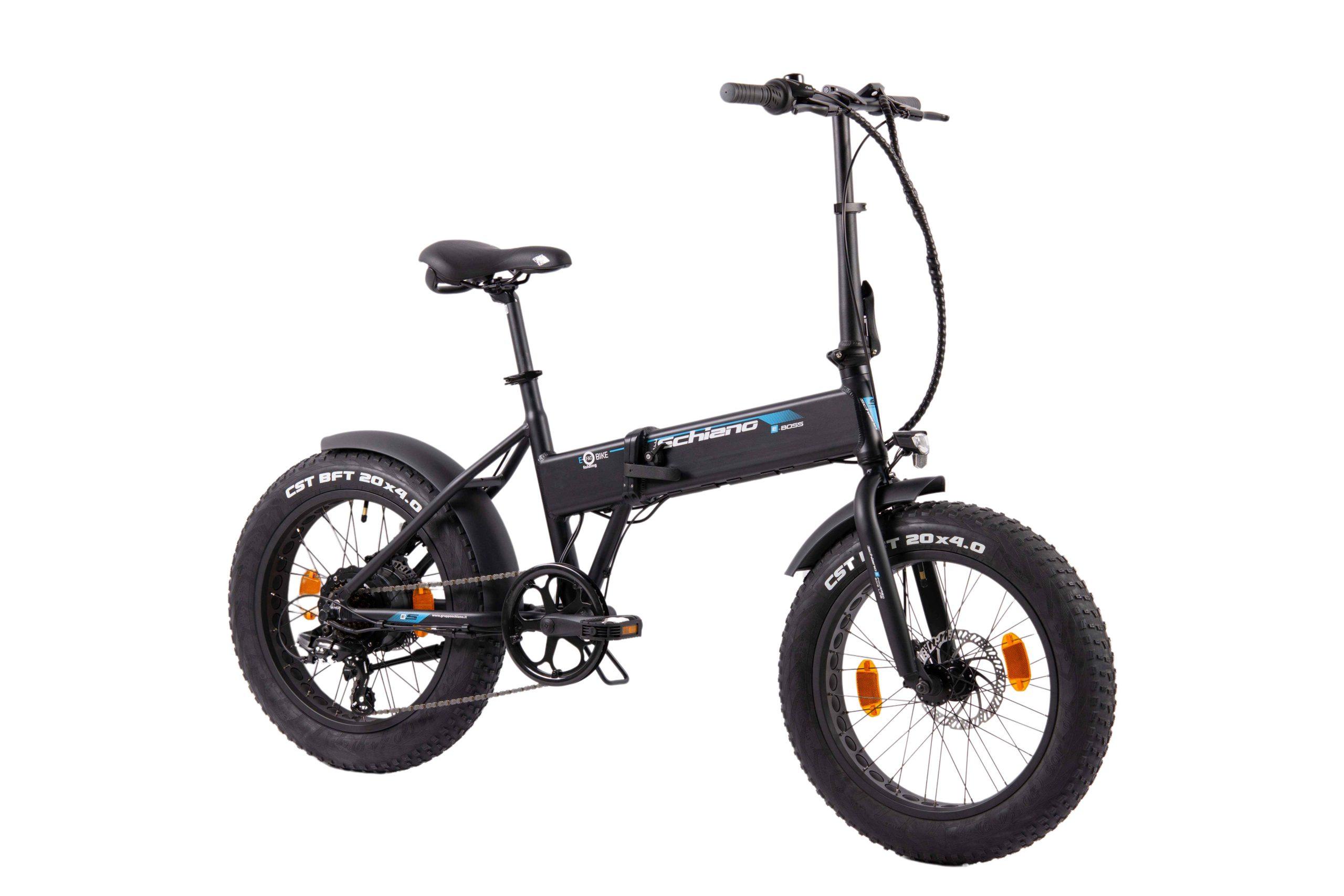 F.lli Schiano E-Boss E-Bike Klapprad 20 Zoll, 7-Gang Pedelec mit 360 Wh Akku, schwarz, bis 60 km Reichweite