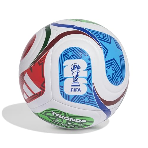 Adidas FIFA World Cup 26 Trionda Trainingsball, 100% recyceltes TPU, Unisex, Weiß, Größe 5 EU