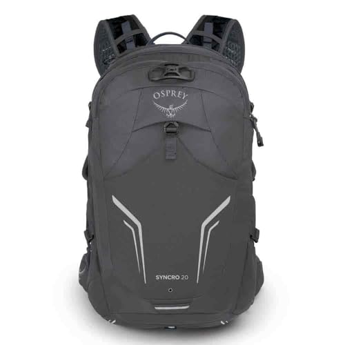 Osprey Syncro 20 Coal Grey O/S, Wanderrucksack mit gespannter Mesh-Rückenplatte und kurvenförmigen Schultergurten
