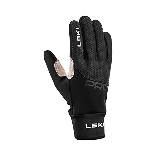 LEKI Prc Premium Thermoplus, winddichter Gore-Tex Langlauf Handschuh, Größe 10.5, schwarz