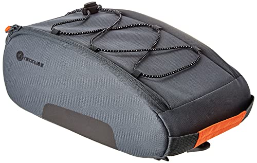 Racktime Yoshi, Velotasche (5,50 l, Gepäckträgertasche) mit drei Innenfächern, Spanngummis und Reflektoren, vormontiertem Snapit 1.0 Adapter, schwarz