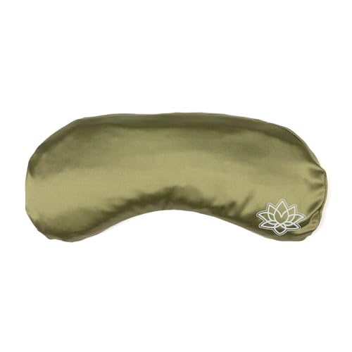 Bodhi Weiches Augenkissen mit Lavendel-Leinsamen-Füllung | Augenmaske für Yoga, Entspannung & Meditation | Seidenbezug in hellgrün