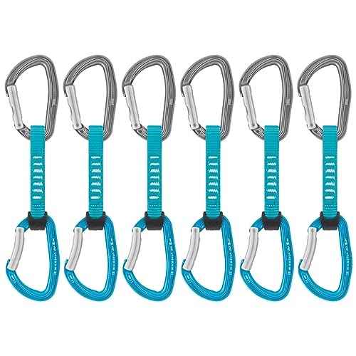 Petzl Djinn Axess 6-Pack, Robuste Kletterkarabiner mit 11 cm Schlinge, Mehrfarbig, Unisex Erwachsene