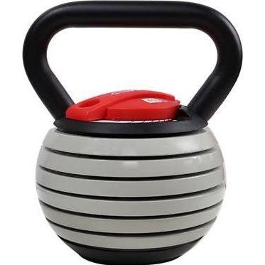 HMS Kettlebell, verstellbar bis 30 kg, kompakt mit pulverbeschichteter Oberfläche und 6 x 5 kg Gewichten