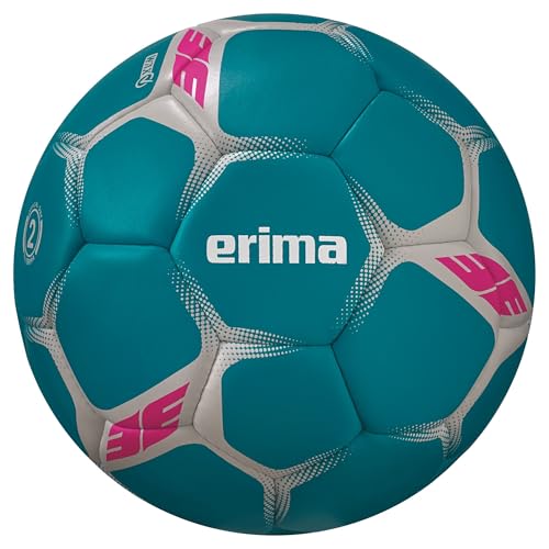 Erima Flash Duro Handball (7202503), türkis/grau, Hybridball mit optimalem Grip und Rücksprung, für Trainings und Spiele