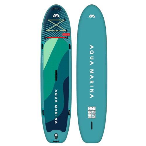 Aqua Marina Super Trip 3,7 m Familien-Stand-Up-Paddle-Board, hohe Stabilität, sandgeriffeltes EVA-Fußpolster, 220 kg Tragkraft