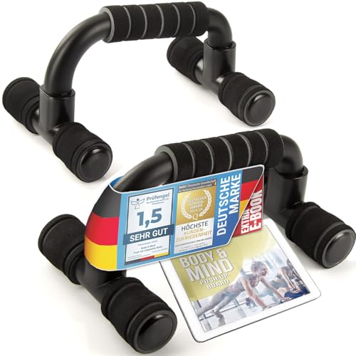 Body & Mind® Push-Up Liegestütz-Griffe, Ergonomische Trainings-Griffe für effizientes Krafttraining, mobil und kompakt, 12 cm Höhe für verbesserte Bewegungstiefe