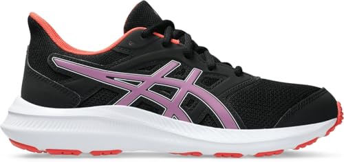ASICS Jolt 4 GS, Laufschuhe für Kinder und Unisex, atmungsaktiv, dämpfend, Schwarz/Violett, Größe 37