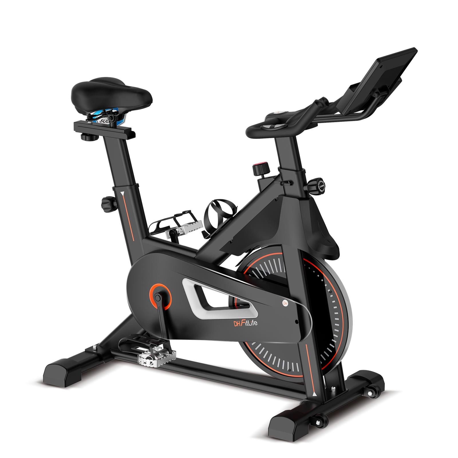 DH FitLife 2026 Heimtrainer Fahrrad, magnetisches Ergometer mit Pulssensor, leises Indoor Bike, höhenverstellbarer Lenker & Monitor, TÜV-geprüft