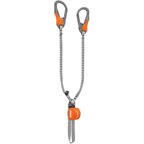 PETZL Klettersteigset Scorpio Eashook, Graues und oranges Set mit innovativem Eashook-System
