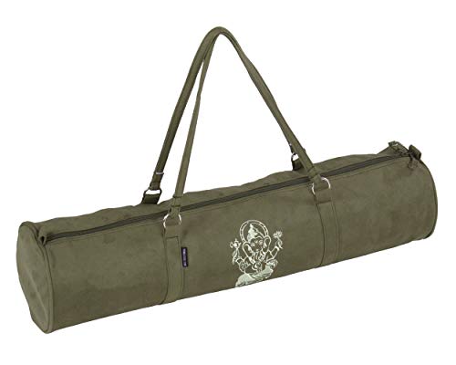 Yogistar Yogatasche Yogibag® Style - Zip - Velour - Art Collection - 69 cm Olive Grün - Hochwertiges Velour für modebewusste Yoginis