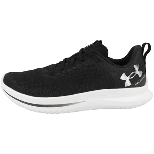 Under Armour Ua Velociti 4, Leichtgewichtige Laufschuhe mit atmungsaktivem Flachstrick-Obermaterial, Schwarz