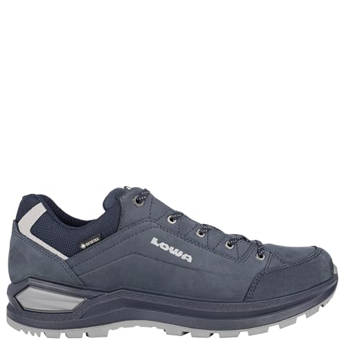 Lowa Renegade EVO Low GTX, All-Terrain Wanderschuh aus Nubukleder, wasserdicht, navy/stein