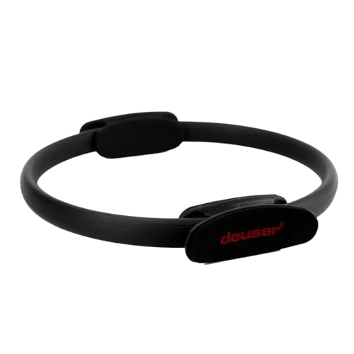 Deuser Pilates Ring, Intensivtraining für Brust, Arme und Beine, Ø 35,5 cm, Schwarz