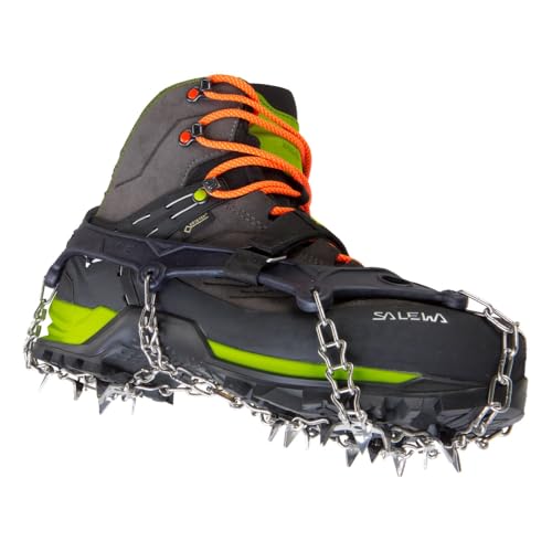 Salewa Puez Mtn Spike, Steigeisen mit 18 rostfreien Edelstahl-Spikes für sicheren Halt auf Eis und Schnee, Universalgröße 36-47 EU