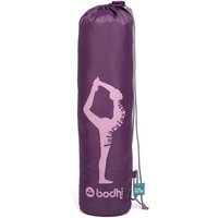 bodhi Easy Bag Yogamattentasche Print Natarajasana, extra leicht aus 100% Polyester, aubergine (Blackberry Wine)