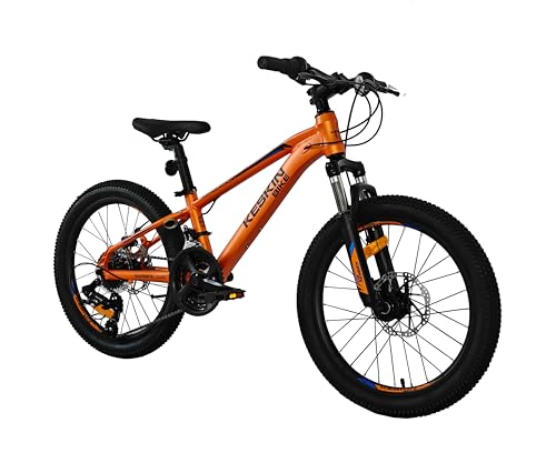Keskin HT MTB1 20" Kinder-Mountainbike, 21-Gang Shimano, 2.35" Luftreifen, Scheibenbremsen, Aluminiumrahmen, Neongrün