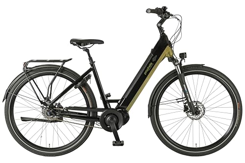 PROPHETE GENIESSER 6.0 Damen City E-Bike 28", AEG Mittelmotor 100 Nm, 780 Wh Akku bis 220 km, Shimano 7-Gang Nabenschaltung, hydraulische Bremsen, schwarz