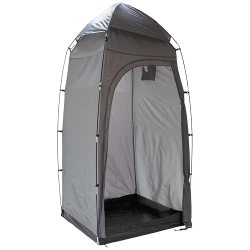 Bo-Camp Umkleidezelt/Duschzelt, wasserdicht, grau, 2.40 kg, mit abnehmbarem Boden und Aufhängehaken