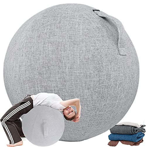 Pilates-Yoga-Ball-Abdeckung Mit Griff - Leichte Schutzhülle Aus Leinen, 55 Cm, Kratzfest
