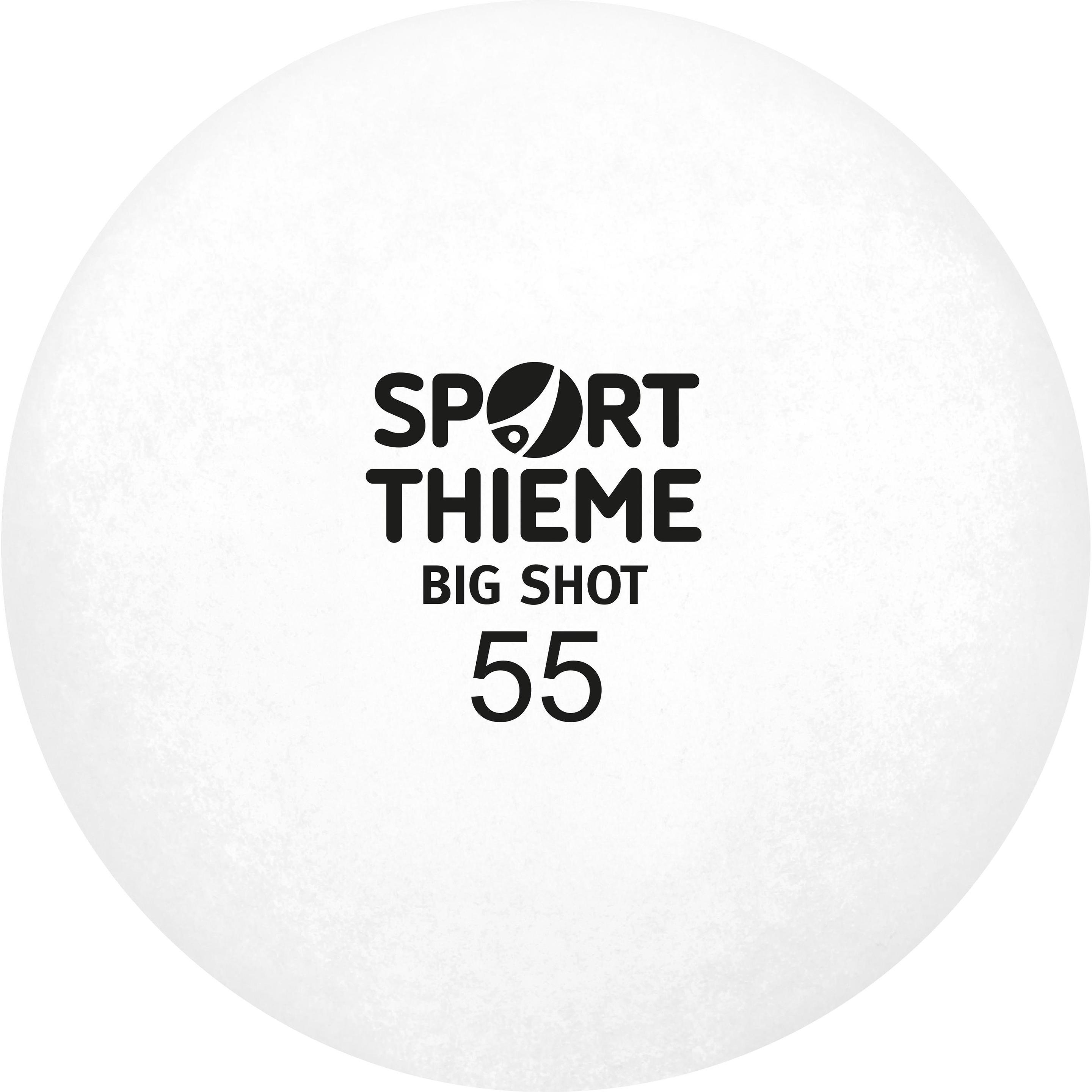 Sport-Thieme Tischtennisball Big Shot 55, Training Ball mit 55 mm Durchmesser, weiss