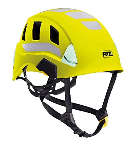 PETZL Strato Vent HI-VIZ Helm, Kletterhelm in Gelb, Einheitsgröße