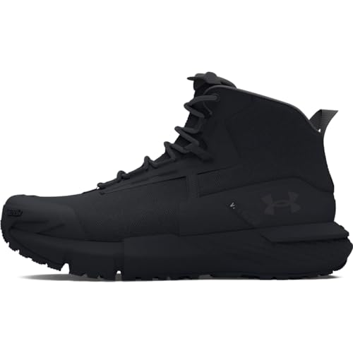 Under Armour® Valsetz Mid Tactical Boots 3027382, Herren Stiefel mit Charged Cushioning® und Vibram XS Trek Außensohle, schwarz