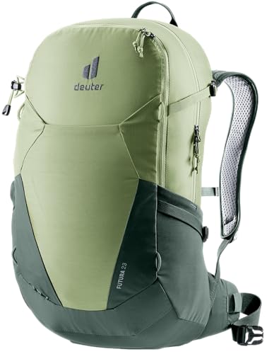 deuter Futura 23 Wanderrucksack, grove-ivy, 23 L mit Aircomfort Netzrücken-System und abnehmbarer Regenhülle