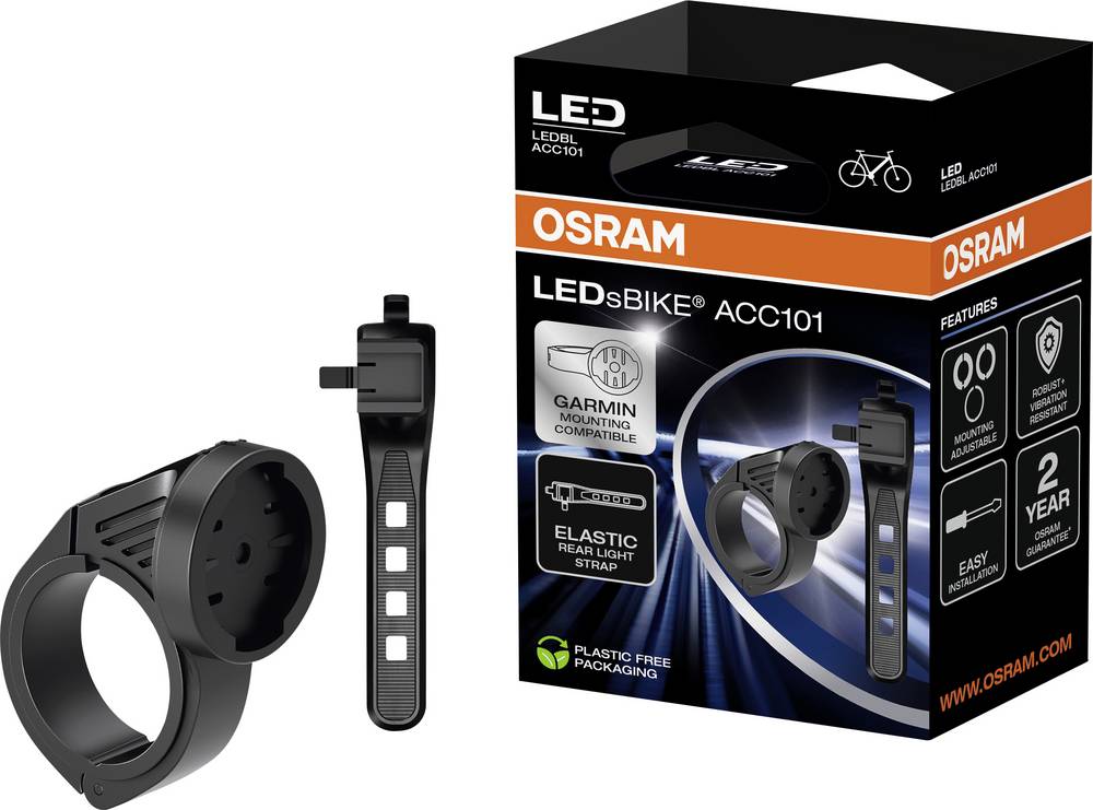 OSRAM LEDsBIKE® ACC101 Halterung für Fahrradbeleuchtung, stabiler Halt, Schnellverschluss, langlebig und leicht