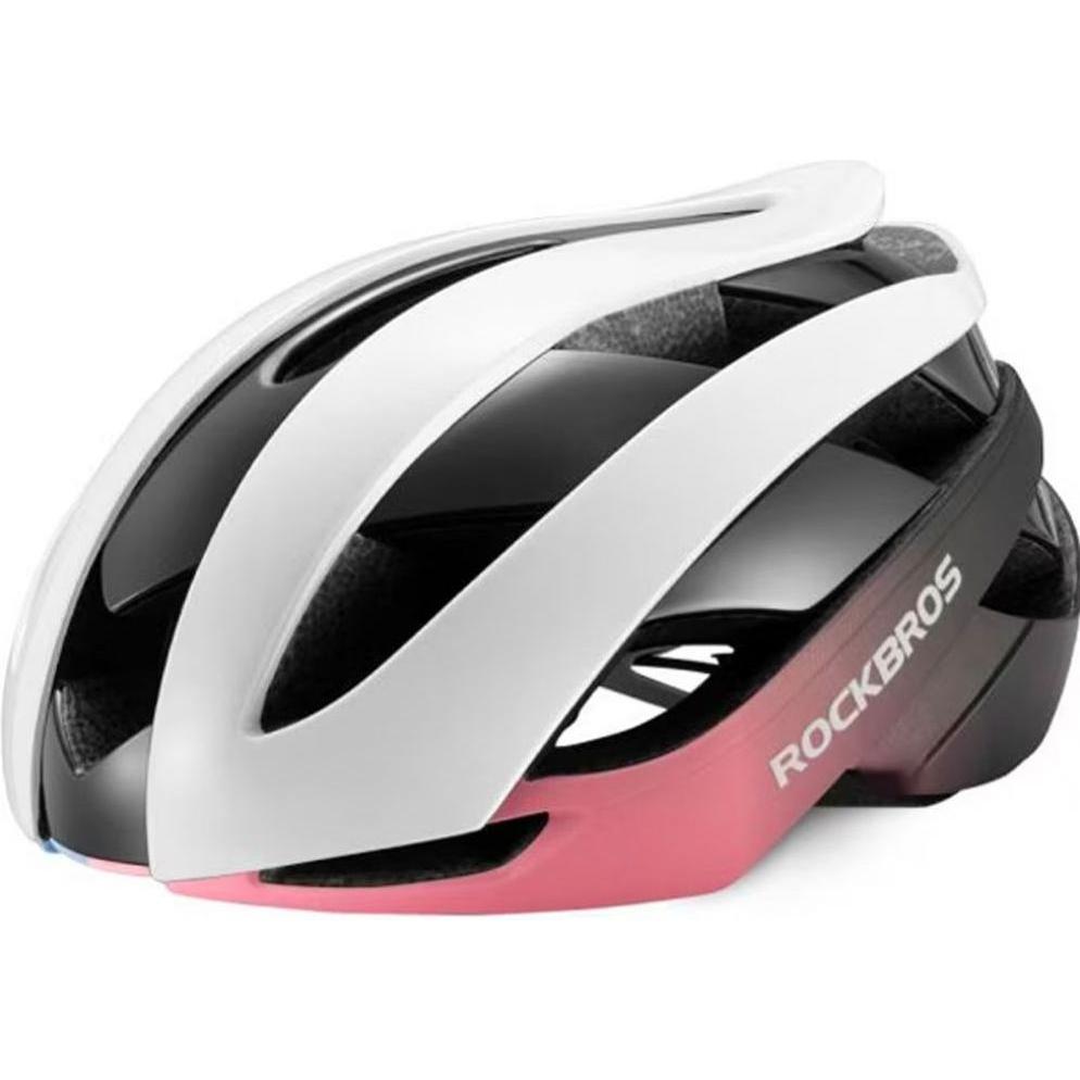 Rockbros Fahrradhelm 10110004007, Velohelm Größe L (58 - 61 cm) mit Blau und Pink, hoher Schutz und optimale Belüftung