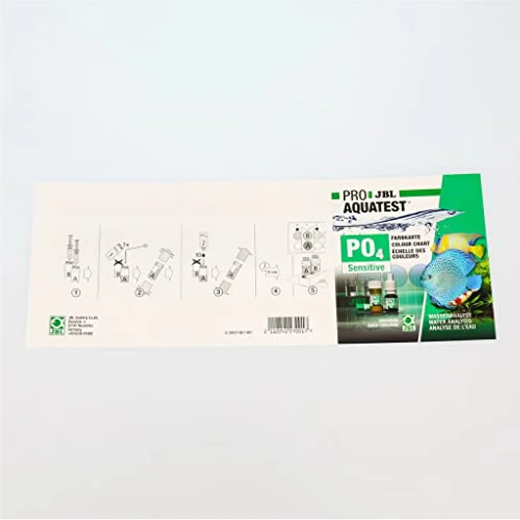 JBL ProAquaTest PO4, Wassertest-Set für Phosphatbestimmung in Süß-/Meerwasser-Aquarien und Teichen, inkl. Reagenzien und Glasküvetten – Bild 6