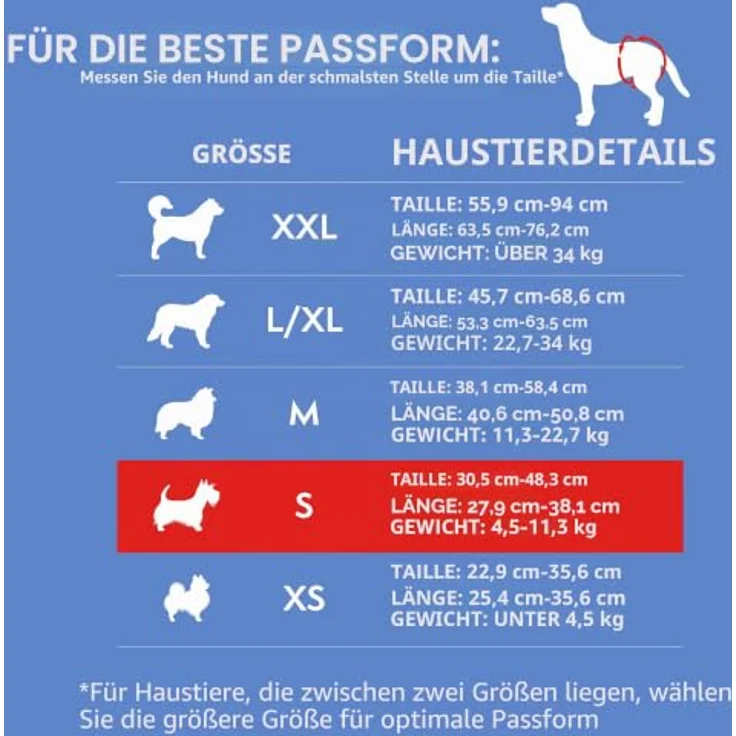 Simple Solution Einweg-Hundewindeln für Hündinnen, saugfähig und auslaufsicher, mit Nässeindikator, passend für kleine Haustiere, Taille 30-48 cm – Bild 5