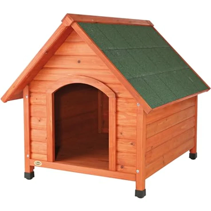 Trixie natura Hundehütte Cottage mit Satteldach natur S-M: 71 × 77 × 76 cm – Bild 2