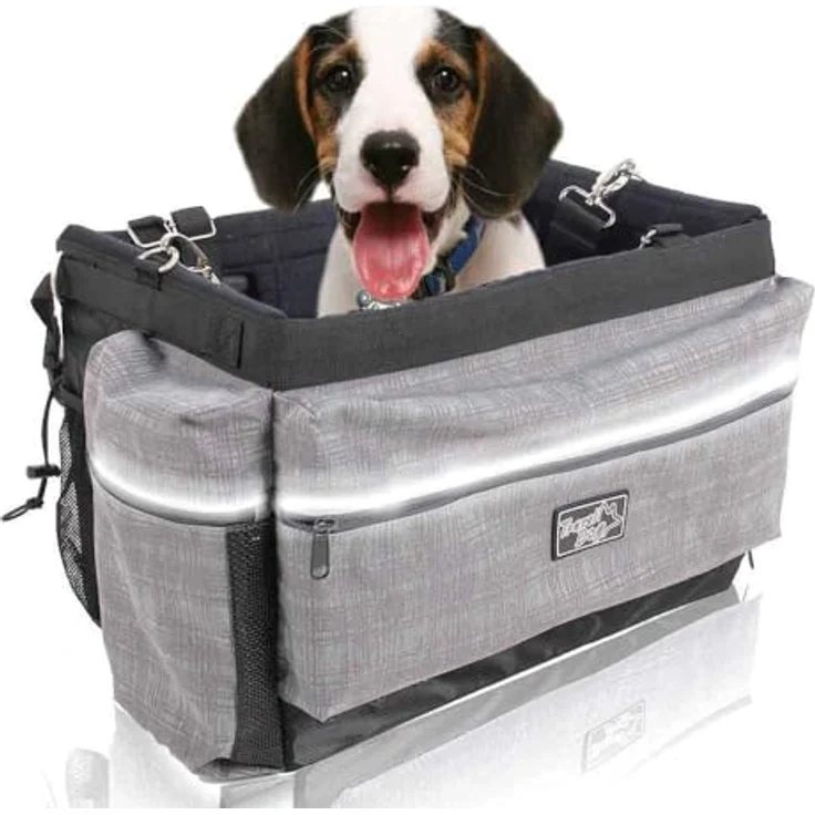 afp Tiertransporttasche New Travel Dog - Bicycle Delux Bag - With Connector, Aluminiumrahmen, bis 8 kg, blau – Bild 6