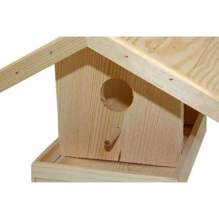 Kynast Garden Vogelhaus Holz klein, zum selber bemalen, Futterhaus für Vögel – Bild 4