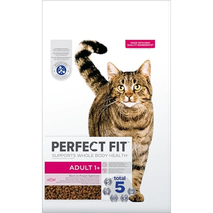 Perfect Fit Katze Adult 1+ Lachs, Trockenfutter mit Vitaminen für anspruchsvolle Katzen, 7kg – Bild 2