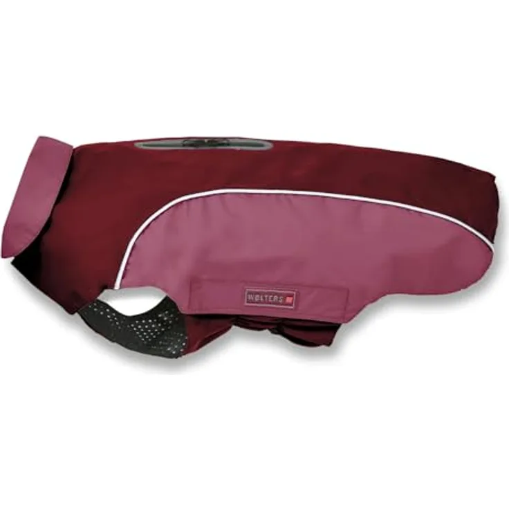WOLTERS Regenjacke Easy Rain, Perfekter Regenschutz für Hunde, dunkelrot, Gr. 24 (Rückenlänge 23-25 cm)