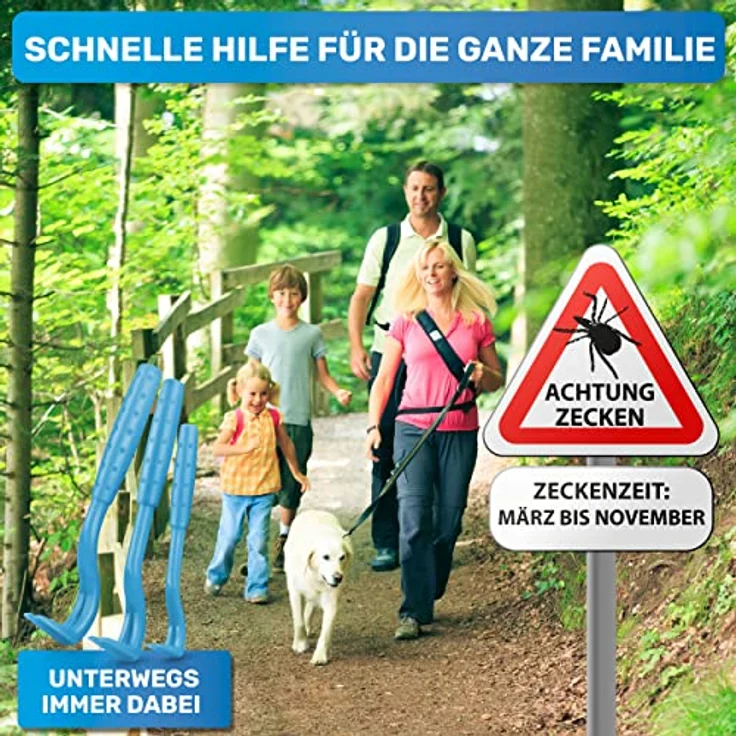 BluePet 3er Set Zeckenhaken, Zeckenentferner für Hunde, Katzen, Pferde & Menschen, präzise Handhabung, verschiedene Größen, hochwertiger Kunststoff – Bild 4