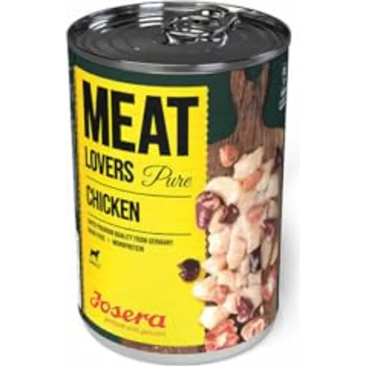 Josera Meatlovers Pure, Hunde-Nassfutter mit 68% Huhn, Monoprotein-Rezeptur, 6 x 400 g