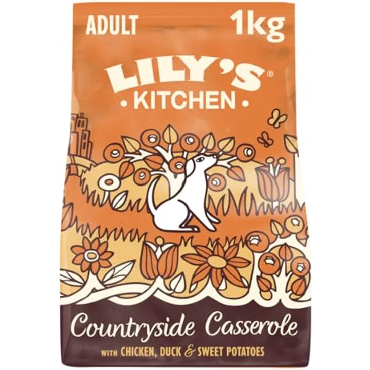 Lily's Kitchen Hundefutter Huhn & Ente, getreidefreies Trockenfutter für ausgewachsene Hunde, 4 x 1kg Beutel – Bild 1