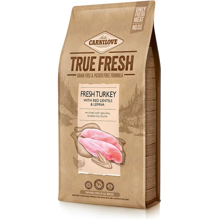 Carnilove Dog Adult True Fresh - Trockenfutter mit frischem Truthahnfleisch, 11,4kg, getreide- und kartoffelfrei