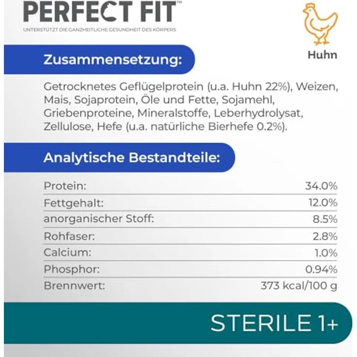 Perfect Fit Katze Sterile 1+, Trockenfutter mit Huhn, 7kg – Bild 5