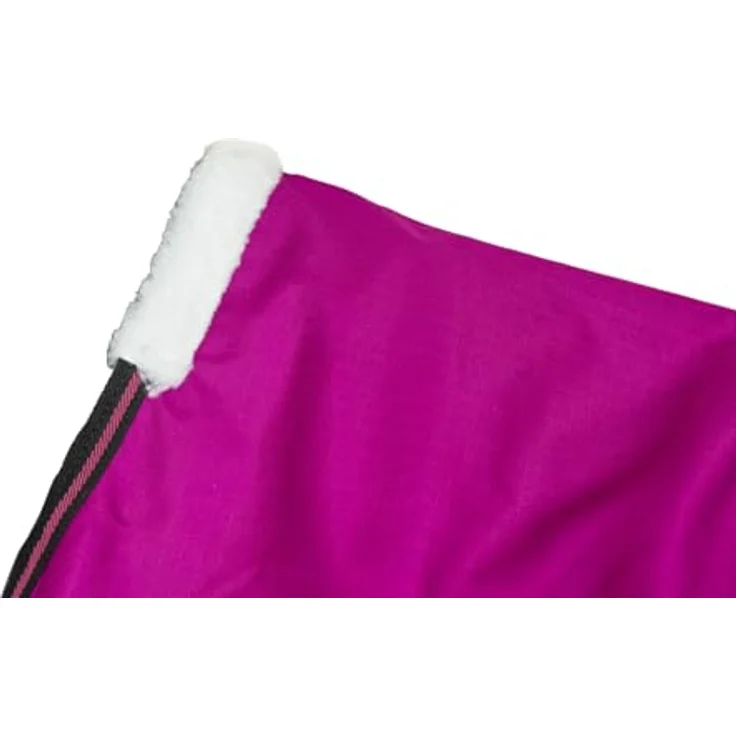 RL24 Winterdecke Weidedecke 600D Basicline, atmungsaktive, wind- und wasserdichte Outdoordecke mit Innenfutter und Kreuzbegurtung, Pferdedecke in Beere/Schwarz, 95 cm (100 g/m² Füllung) – Bild 4