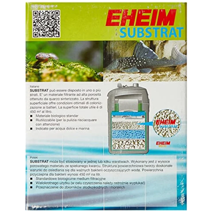 EHEIM Substrat Biofilter, hochporöses Filtermaterial mit 450 m² Haftoberfläche pro Liter, für optimale Bakterienbesiedlung – Bild 2