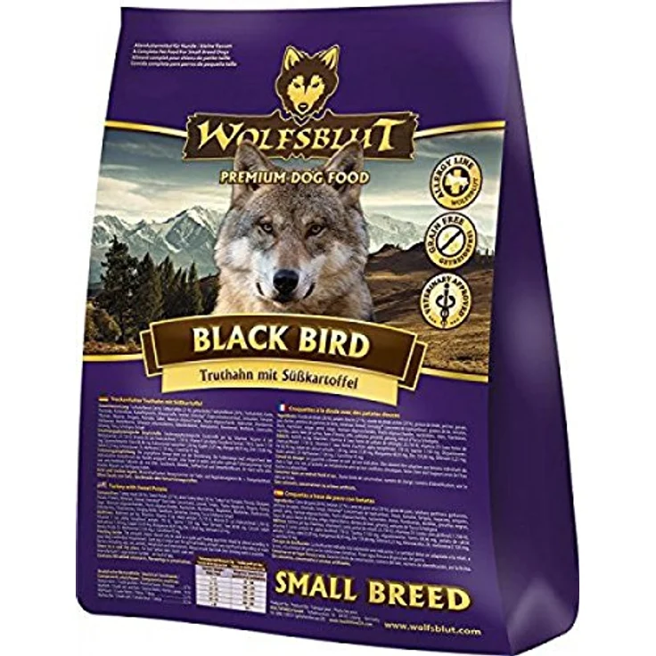 Wolfsblut Black Bird Small Breed, Getreidefreies Trockenfutter mit Truthahn und Pute für alle Lebensphasen, 7,5kg – Bild 2