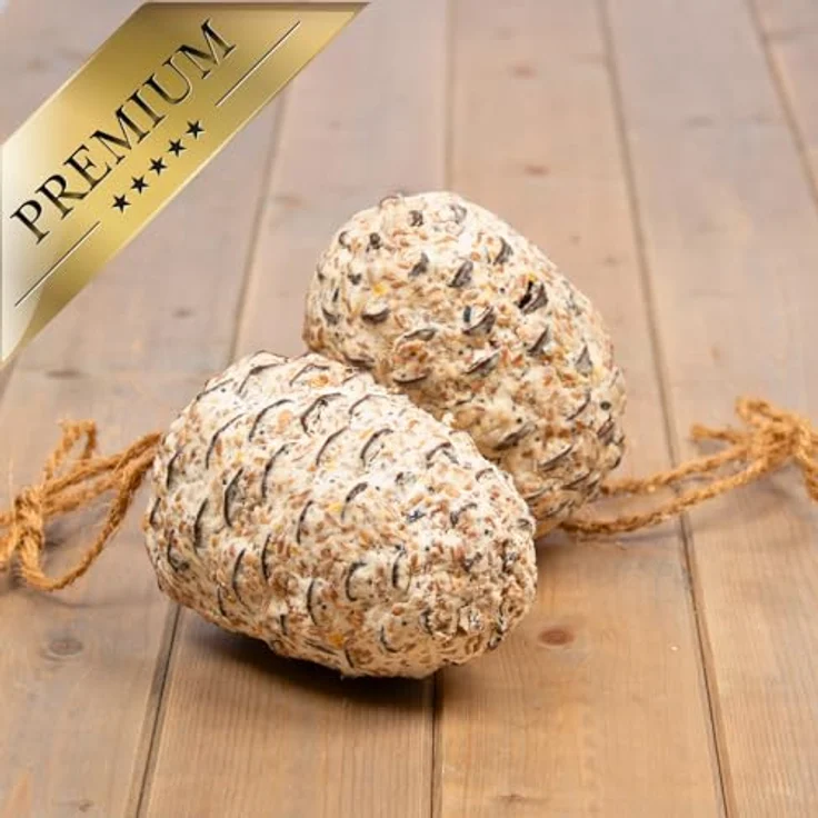 Lyra Pet® Riesenzapfen mit Fettfutter gefüllt, 3 x 4 STK. - Nahrhaftes Vogelfutter für Wildvögel, fettreich, ideal für Sommer & Winter – Bild 5