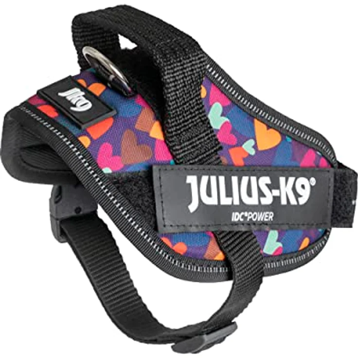 JULIUS K-9 IDC Powergeschirr XS/Mini-Mini, Mixed Heart - Limitierte Edition, bruchsichere Schnalle, reflektierende Elemente, komfortables Innenfutter – Bild 5