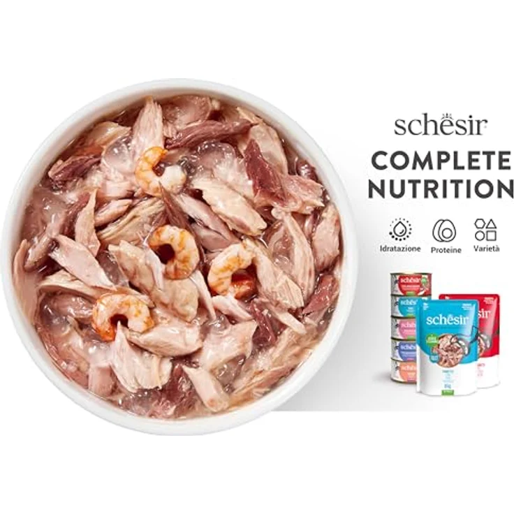 Schesir Natural Thun-Huhn-Reis, Katzen-Nassfutter mit 100% natürlichem Filet, 170 g (2 Dosen à 85 g) – Bild 5