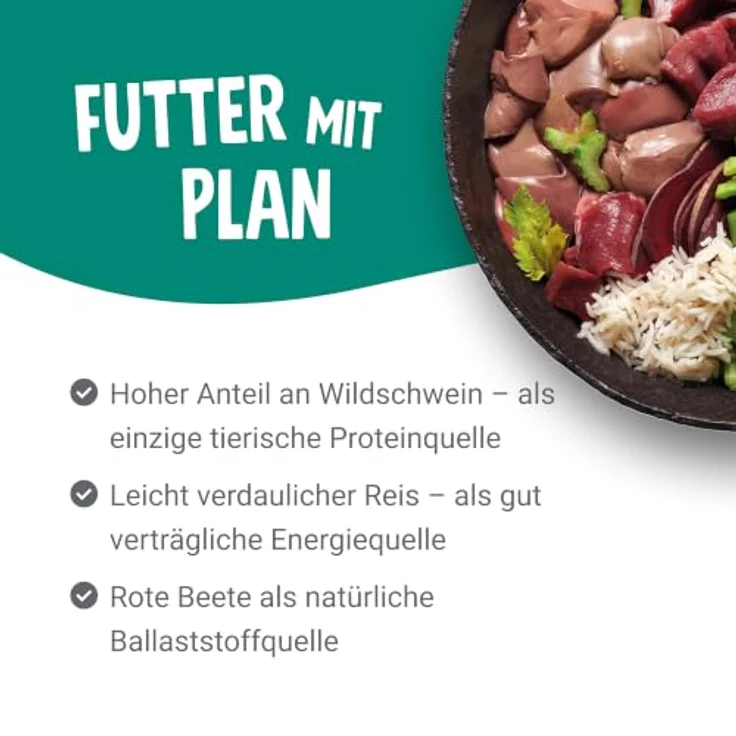 Pets Deli Classic Nassfutter für Hunde mit Wildschwein & Reis, 50% Fleischanteil, 6x800g – Bild 3