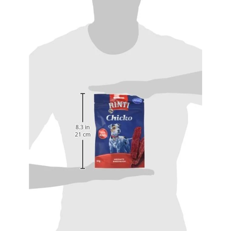 Rinti RINTI Chicko Rind, 12 x 60 g, luftgetrocknete Rinderstreifen aus 100% frischem Fleisch, zuckerfrei und fettarm – Bild 3